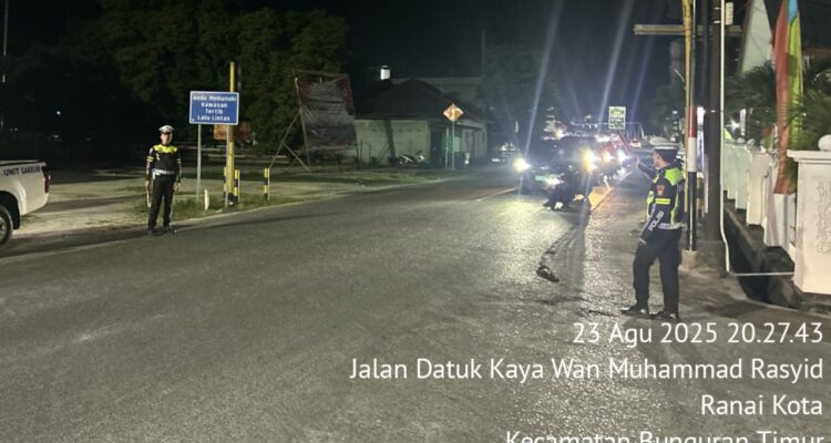 Satlantas Polres Natuna Gelar Patroli Malam, Ciptakan Kondisi Aman dan Tertib