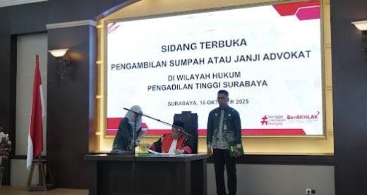 40 Advokat Muda Bersumpah Anti Suap di PT Surabaya, ini Pesan Presiden FAMI