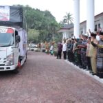 Bupati Asahan Bersama Danlanal dan Forkopimda Lepas Bantuan untuk Korban Bencana di Sumut, Aceh, dan Sumbar