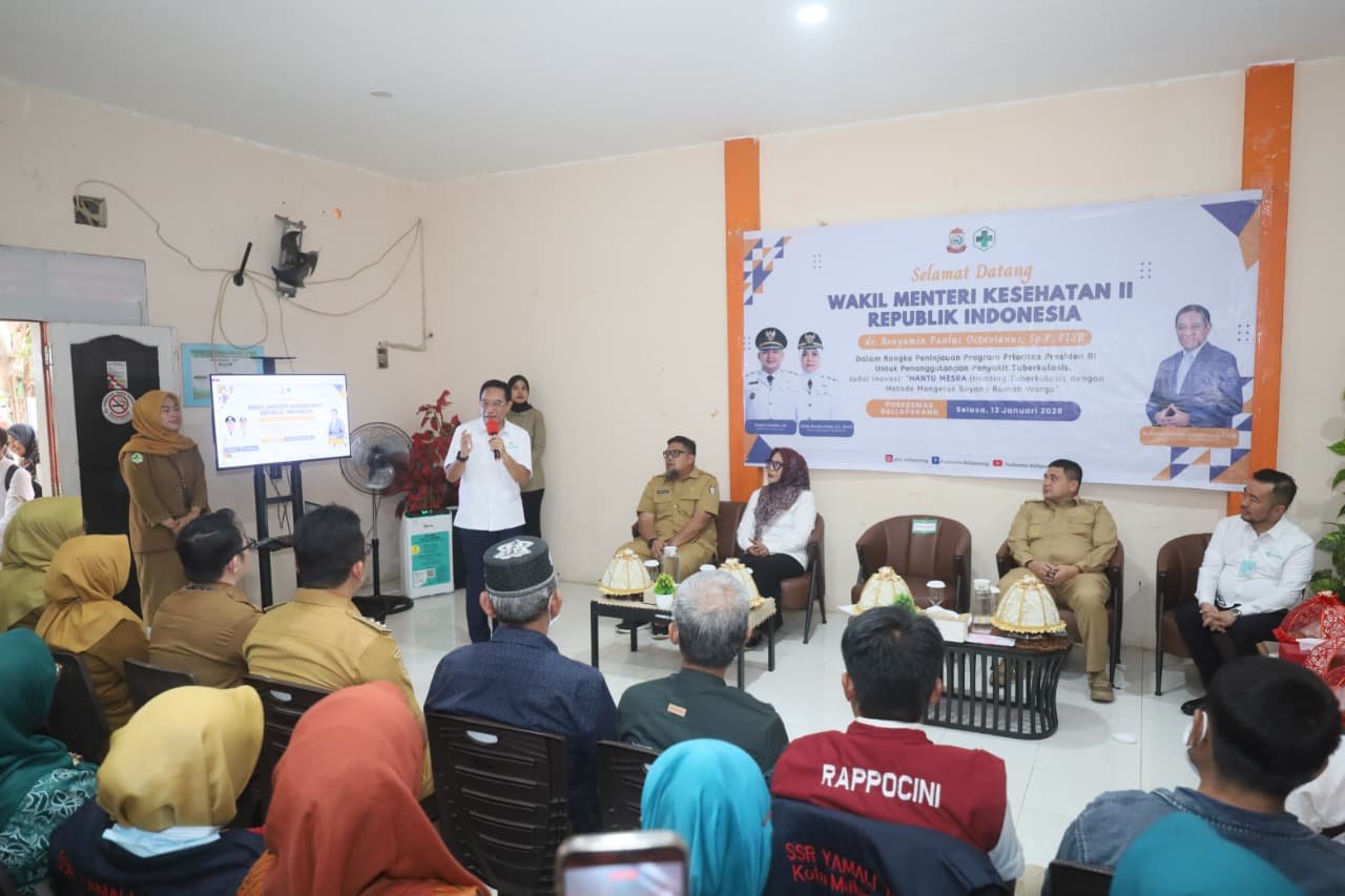 Munafri Dampingi Wamenkes RI Tinjau Inovasi "Hantu Mesra" di Makassar, Perkuat Pemberantasan TBC