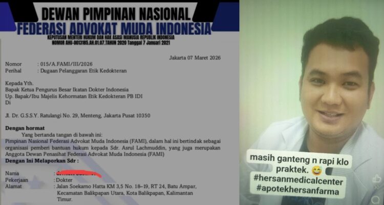 Heboh! Oknum Dokter Diduga Rayu Istri Orang Lewat WhatsApp, FAMI Resmi Laporkan ke PB IDI