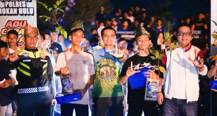 Astaka Bergemuruh Tengah Malam, Polres Rokan Hulu Sulap Adu Cepat Jadi Ajang Kreatif Anak Muda
